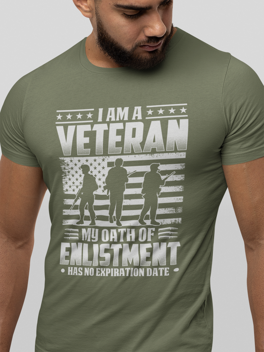 Enlistment Mindset Never Expires - T-Shirt - Military Green