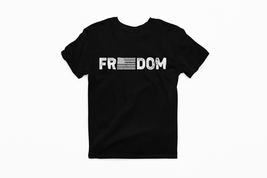FREEDOM Flag - T-Shirt - Black