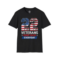 Veteran Suicide - 22 Too Many - T-Shirt - Black