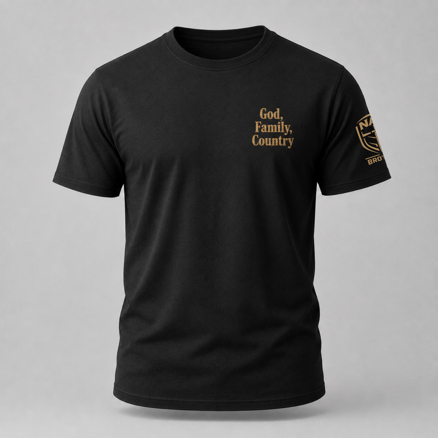 God Family Country - T-Shirt - Black