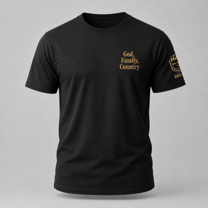 God Family Country - T-Shirt - Black