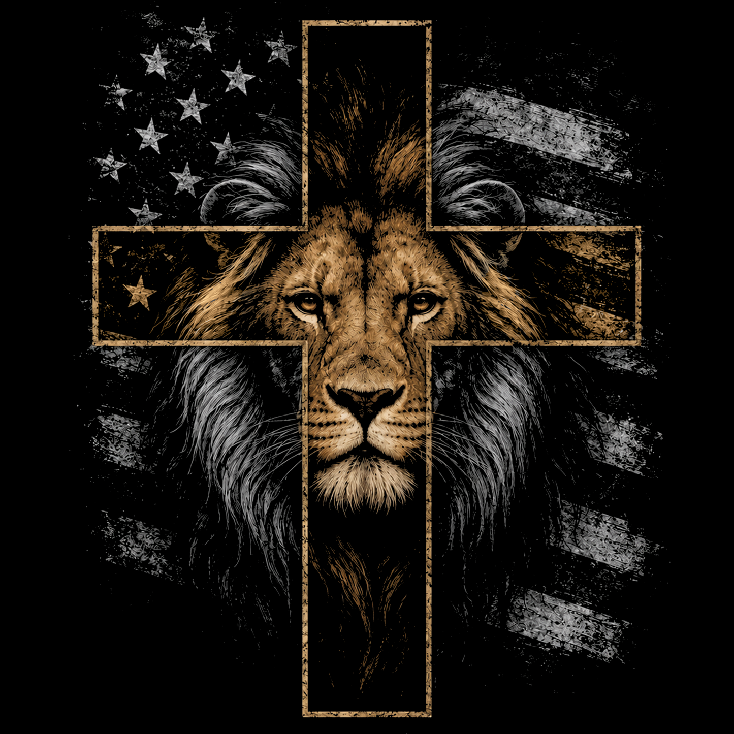 God Family Country - T-Shirt - Black
