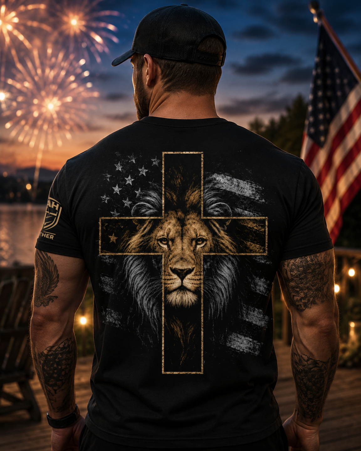 God Family Country - T-Shirt - Black