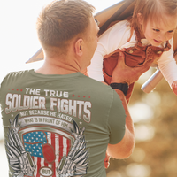 Love What is Behind Them - T-Shirt - Military Green