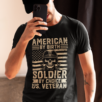 American By Birth - T-Shirt - Black