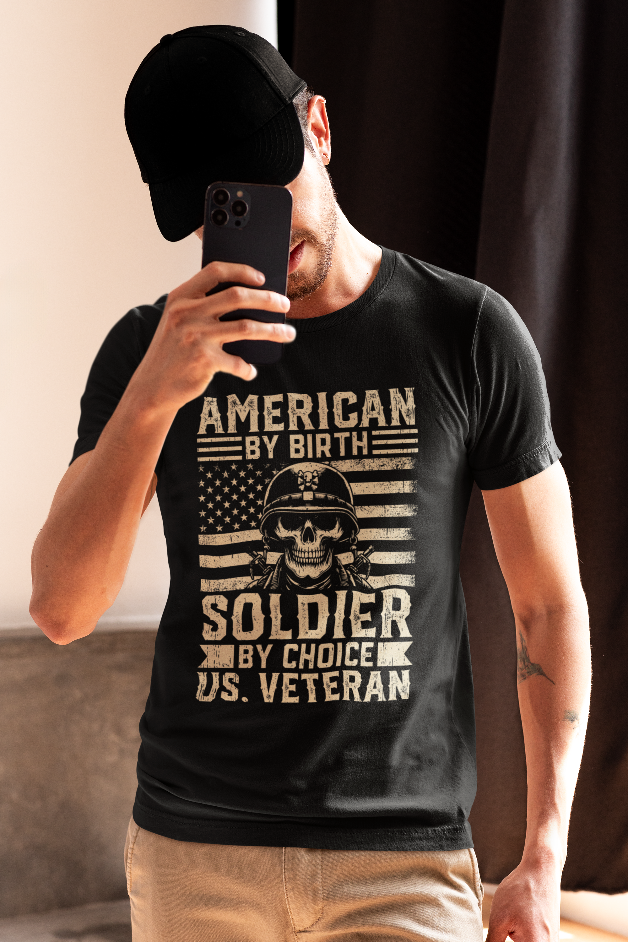 American By Birth - T-Shirt - Black