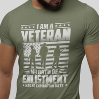 Enlistment Mindset Never Expires - T-Shirt - Military Green