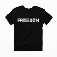 FREEDOM Flag - T-Shirt - Black