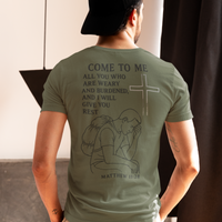 Burdened Man - T-Shirt - Military Green